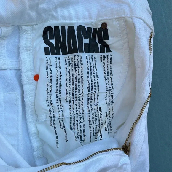 MOTHER Snacks High Waist Twizzy Skimp In Sticky Rice White Size 4/27 NWT REVOLVE - Picture 7 of 9